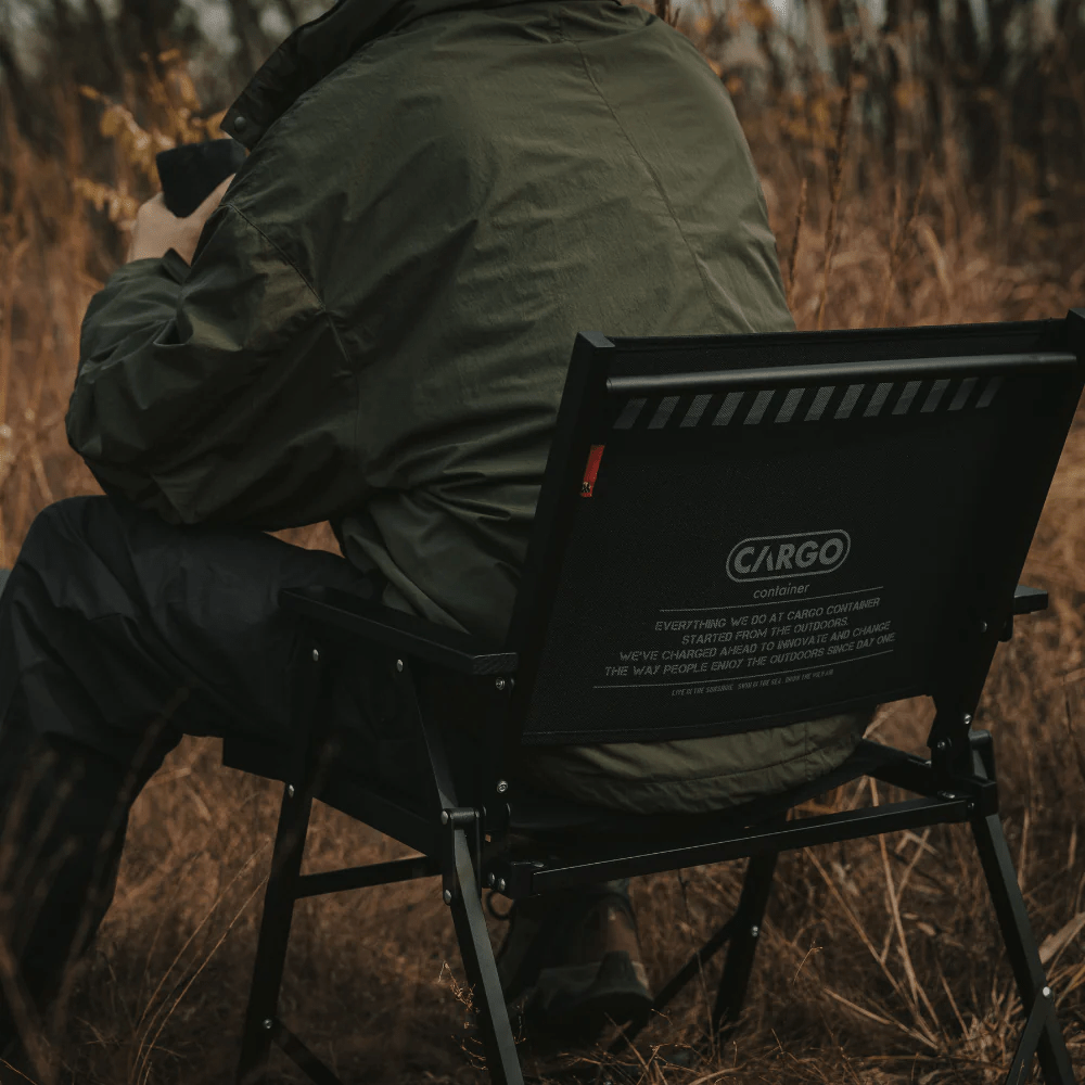 Cargo Container Cosy Folding Chair - Midnight Black - Suro